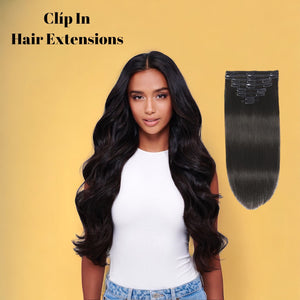 CLIP IN HUMAN HAIR EXTENSIONS