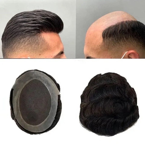 Men Hair System Lace PU