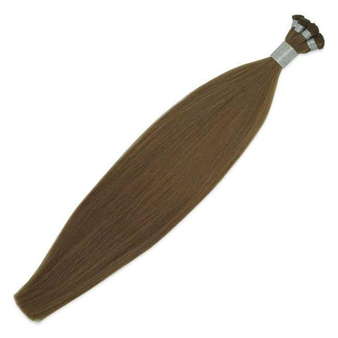 Hand-Tied Hair Extensions Ash Brown #8 - Ace Hair Extensions & Co