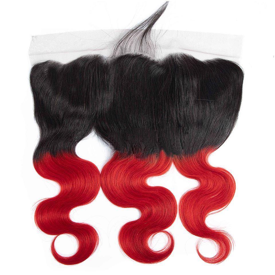 Lace Frontal Fearless Collection #1B/Red - Ace Hair Extensions & Co